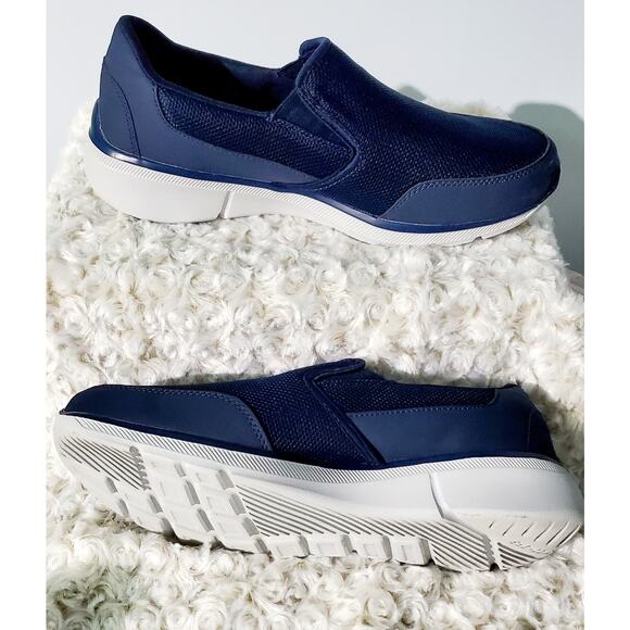 Skechers New Navy Blue SlipIn Sneaker Mens Size 10 Dadcore Cabincore - Picture 4 of 10